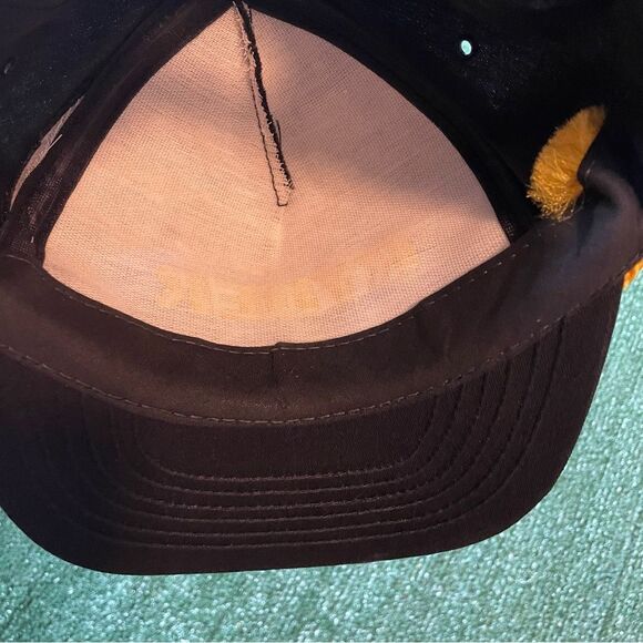 Vintage 80s or 90s Ryder Gold Leaf Roped Snapback Hat Cap Black - Picture 7 of 7